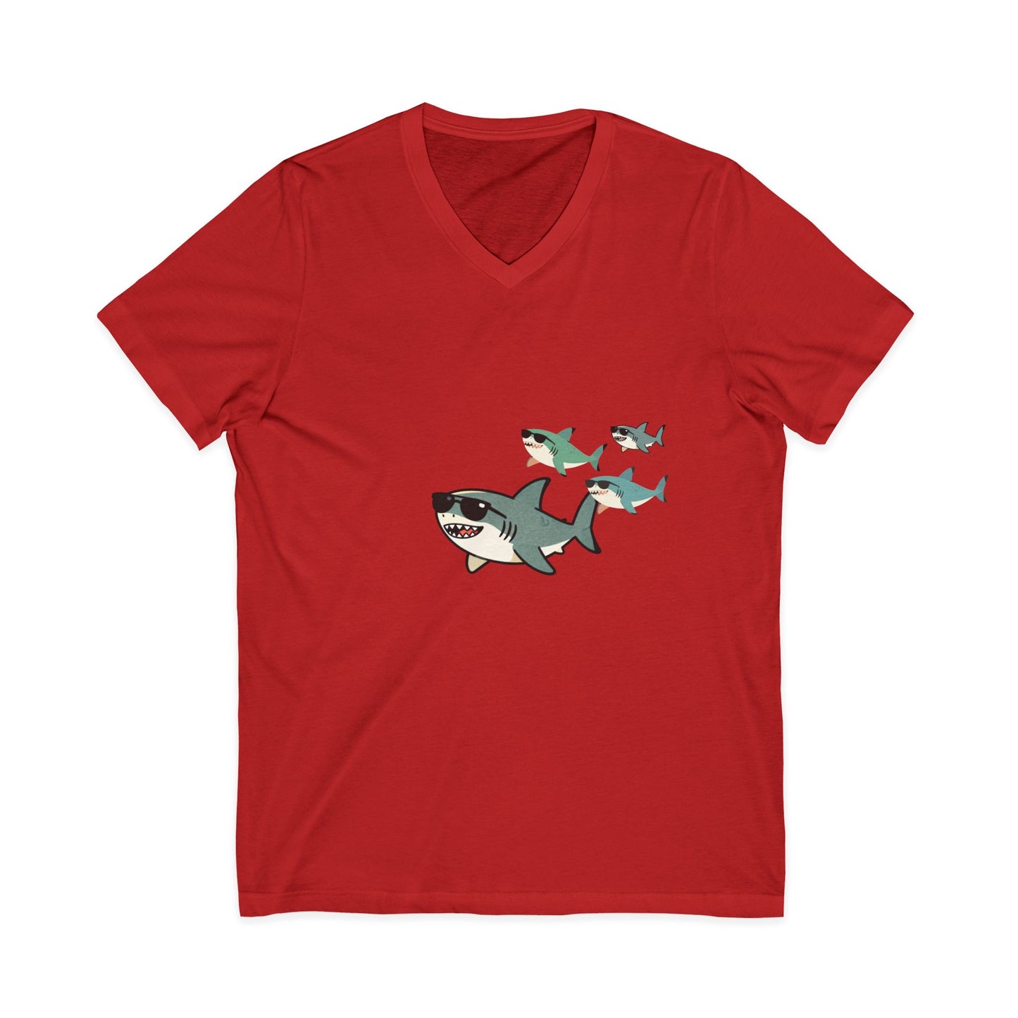 •V• Sharky V-Neck Tee - Sharky School