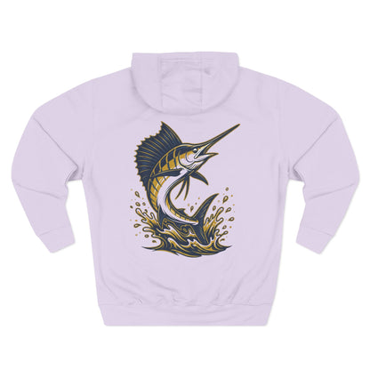 Sea Lion & Marlin Pullover Hoodie - SK Variation (Front & Back Image)
