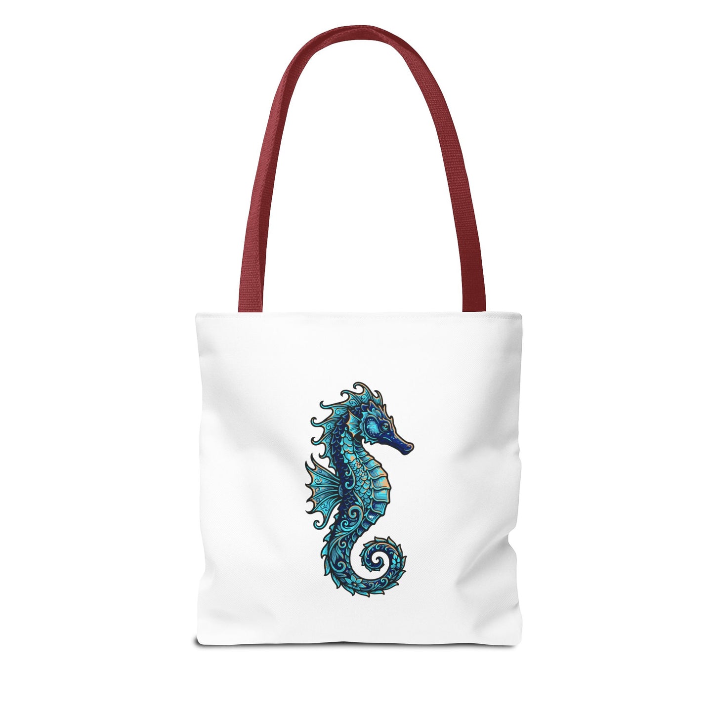 Seahorse Art Tote Bag — Nautical Ocean Tote