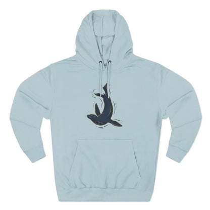 Sea Lion & Marlin Pullover Hoodie - SK Variation (Front & Back Image)