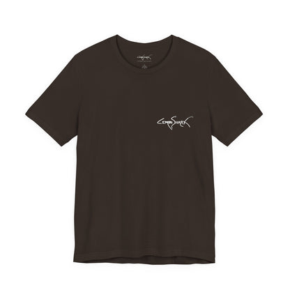 Dolphin Woodblock Tee - Wave (Back Image, Front Logo)
