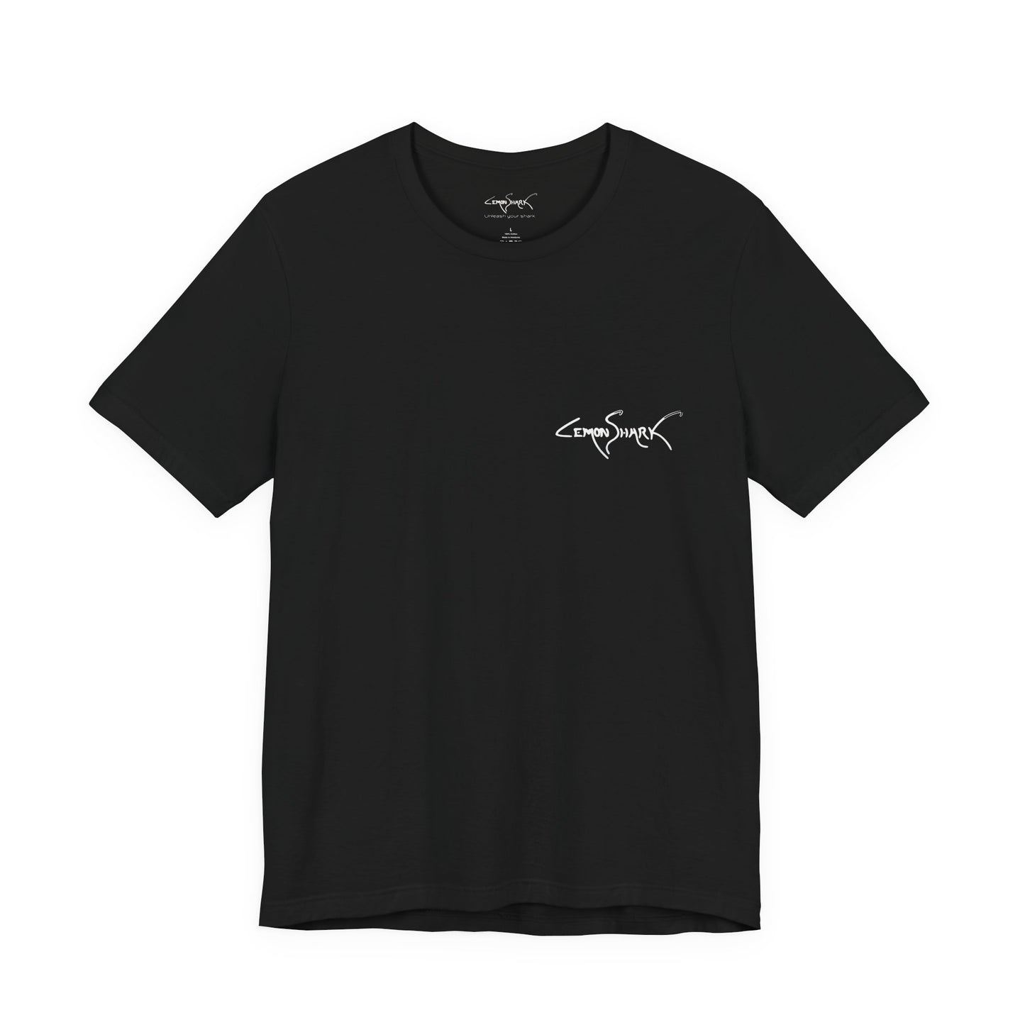 Dolphin Woodblock Tee - Wave (Back Image, Front Logo)