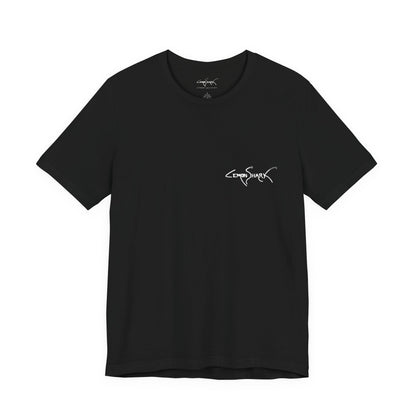 Dolphin Woodblock Tee - Wave (Back Image, Front Logo)
