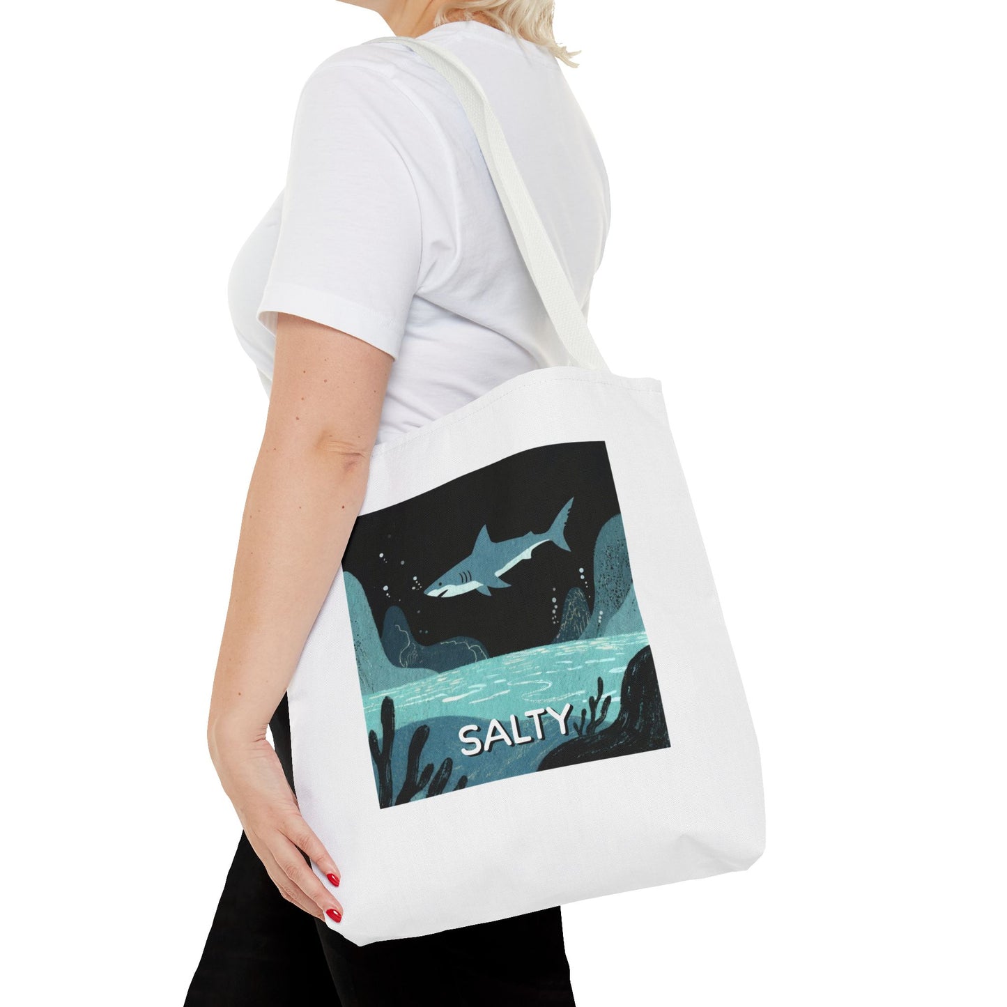 Shark Tote Bag - "Salty"