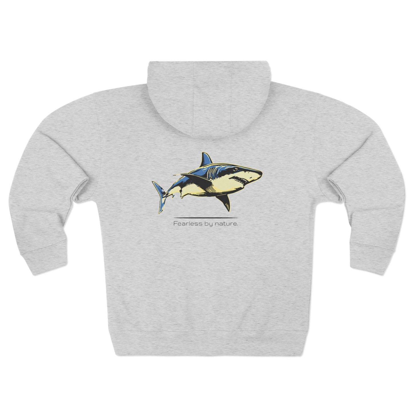 Great White Shark "Fearless by nature" Graphic Unisex Comfort Zip Hoodie