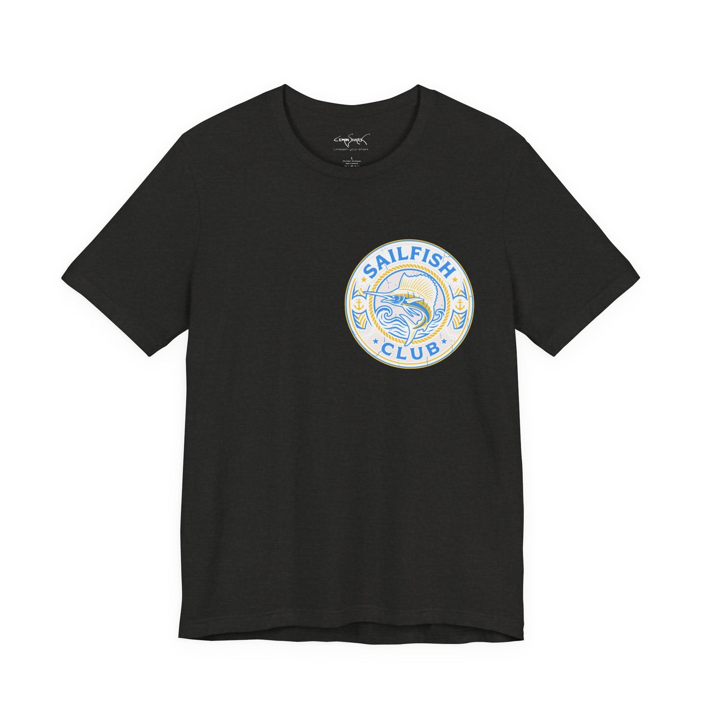 Sailfish Tee - Sailfish Club Inverted Leap (Badge on Front)