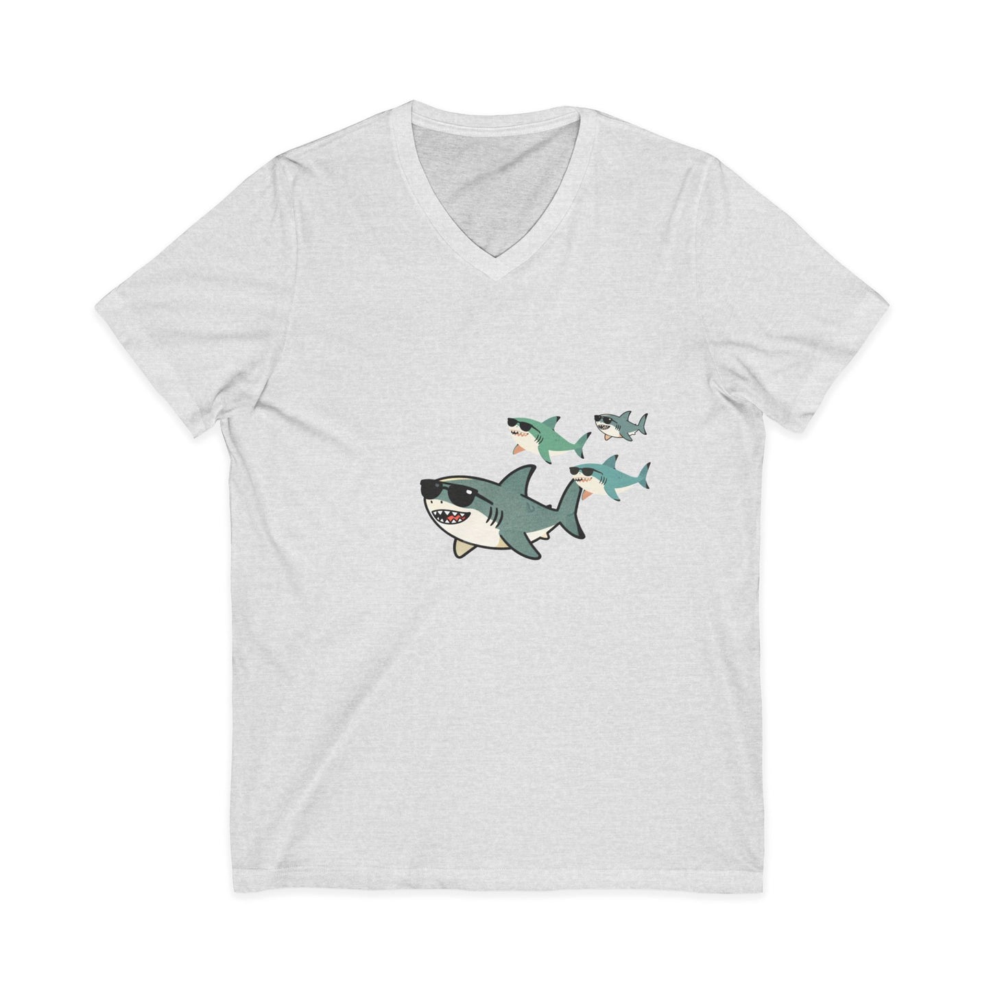 •V• Sharky V-Neck Tee - Sharky School