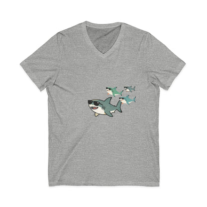 •V• Sharky V-Neck Tee - Sharky School