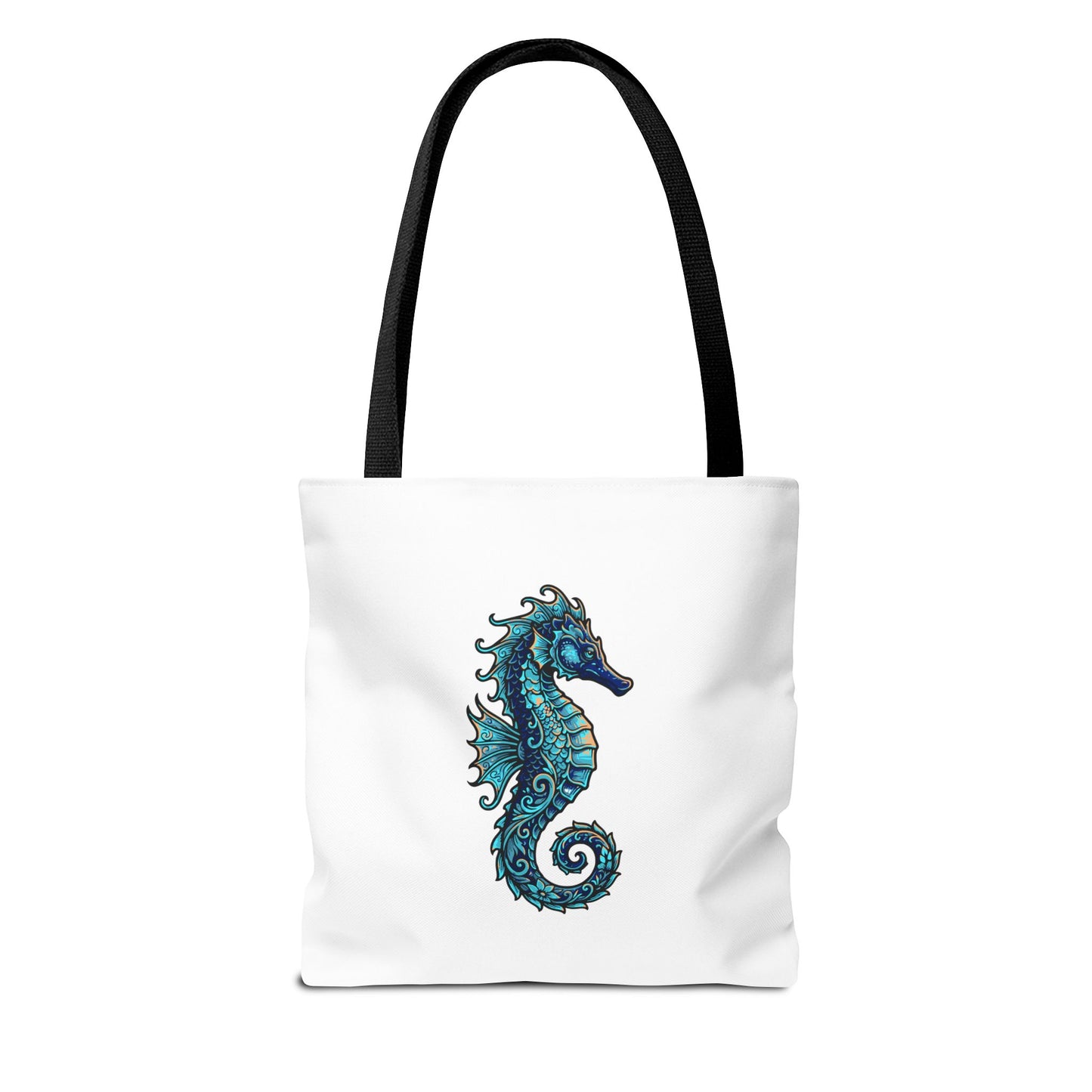 Seahorse Art Tote Bag — Nautical Ocean Tote