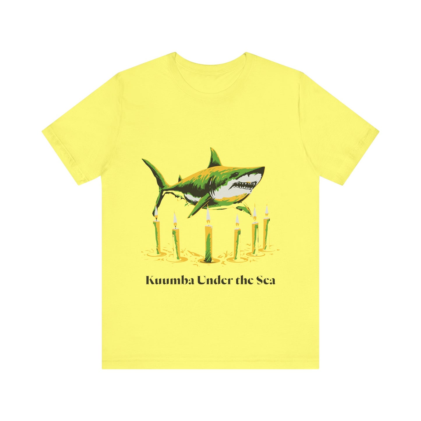 Kwanzaa Shark Tee - Kuumba Under the Sea Graphic Unisex Jersey Tee