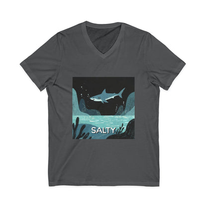 •V• Shark V-Neck Tee - Salty