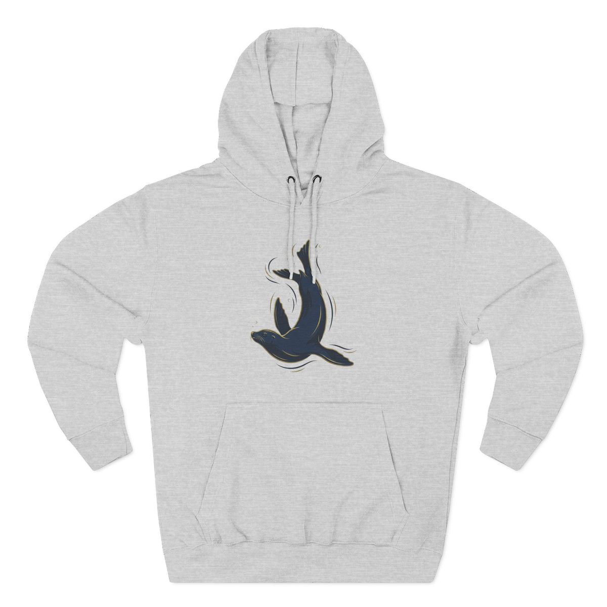 Sea Lion & Marlin Pullover Hoodie - SK Variation (Front & Back Image)