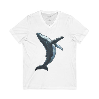 •V• Humpback Whale V-Neck Tee — Leap
