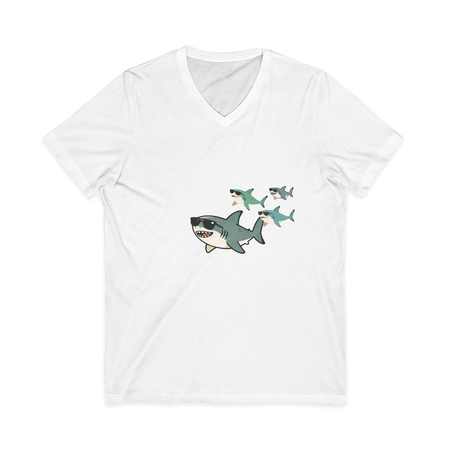 •V• Sharky V-Neck Tee - Sharky School