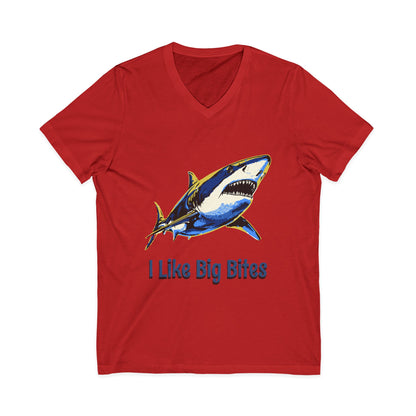 •V• Shark V-Neck Tee - I Like Big Bites