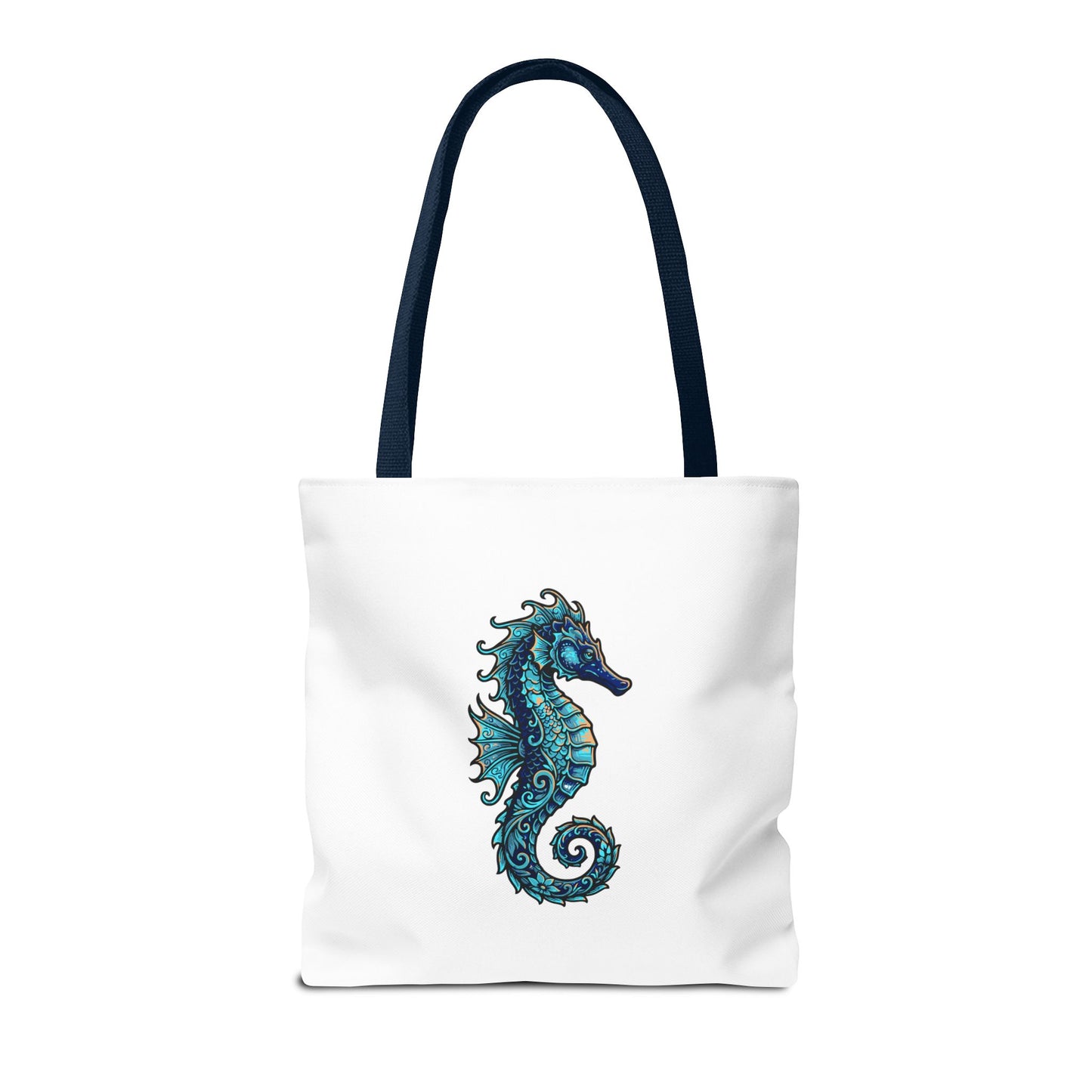 Seahorse Art Tote Bag — Nautical Ocean Tote