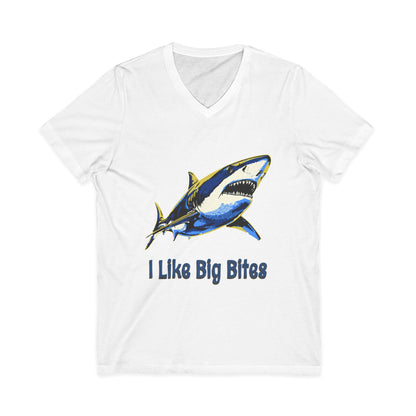 •V• Shark V-Neck Tee - I Like Big Bites