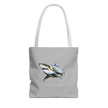 Shark Tote Bag - "Apex Mindset" Graphic Ocean Shopper