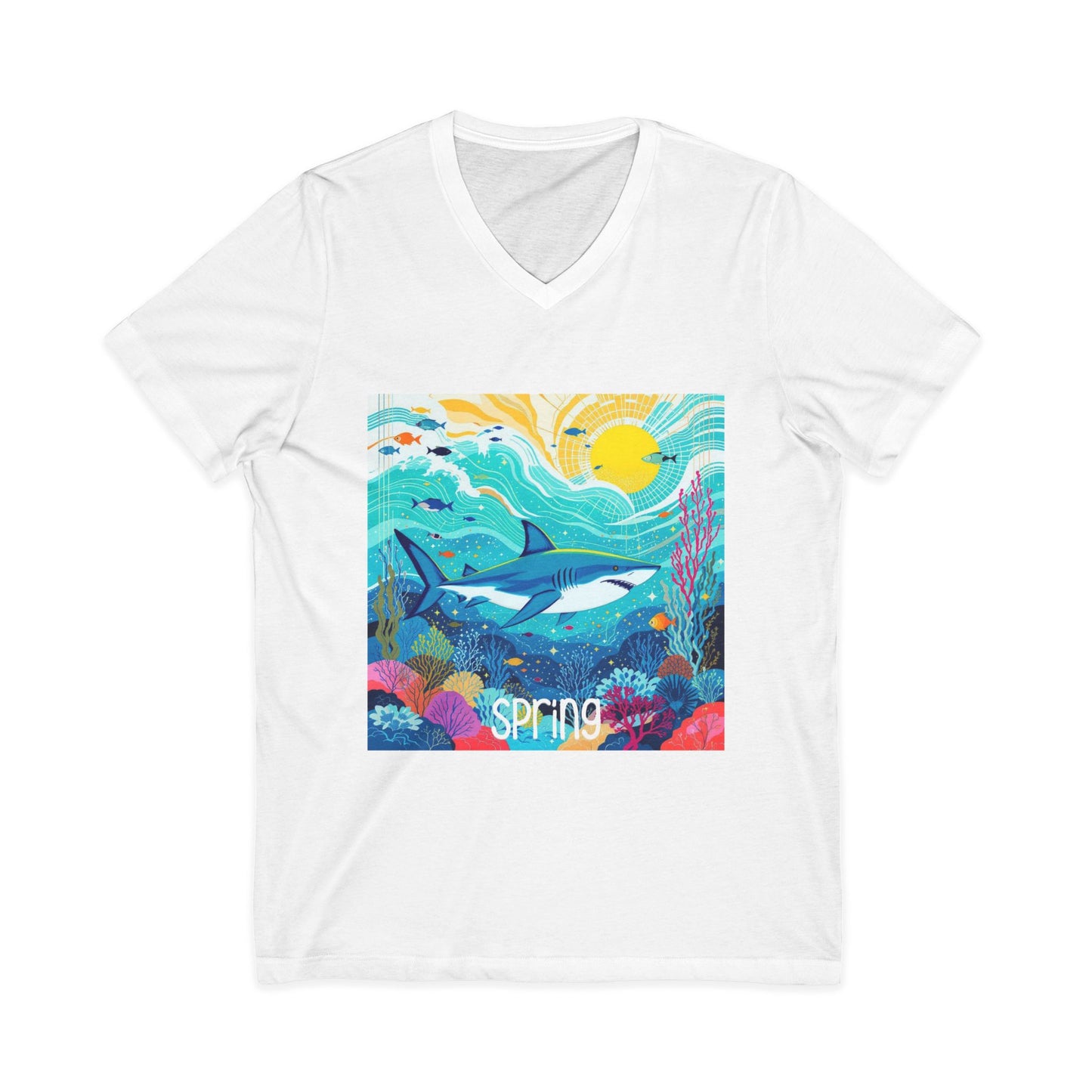 •V• Shark V-Neck Tee - Ocean Seasons 1 Spring