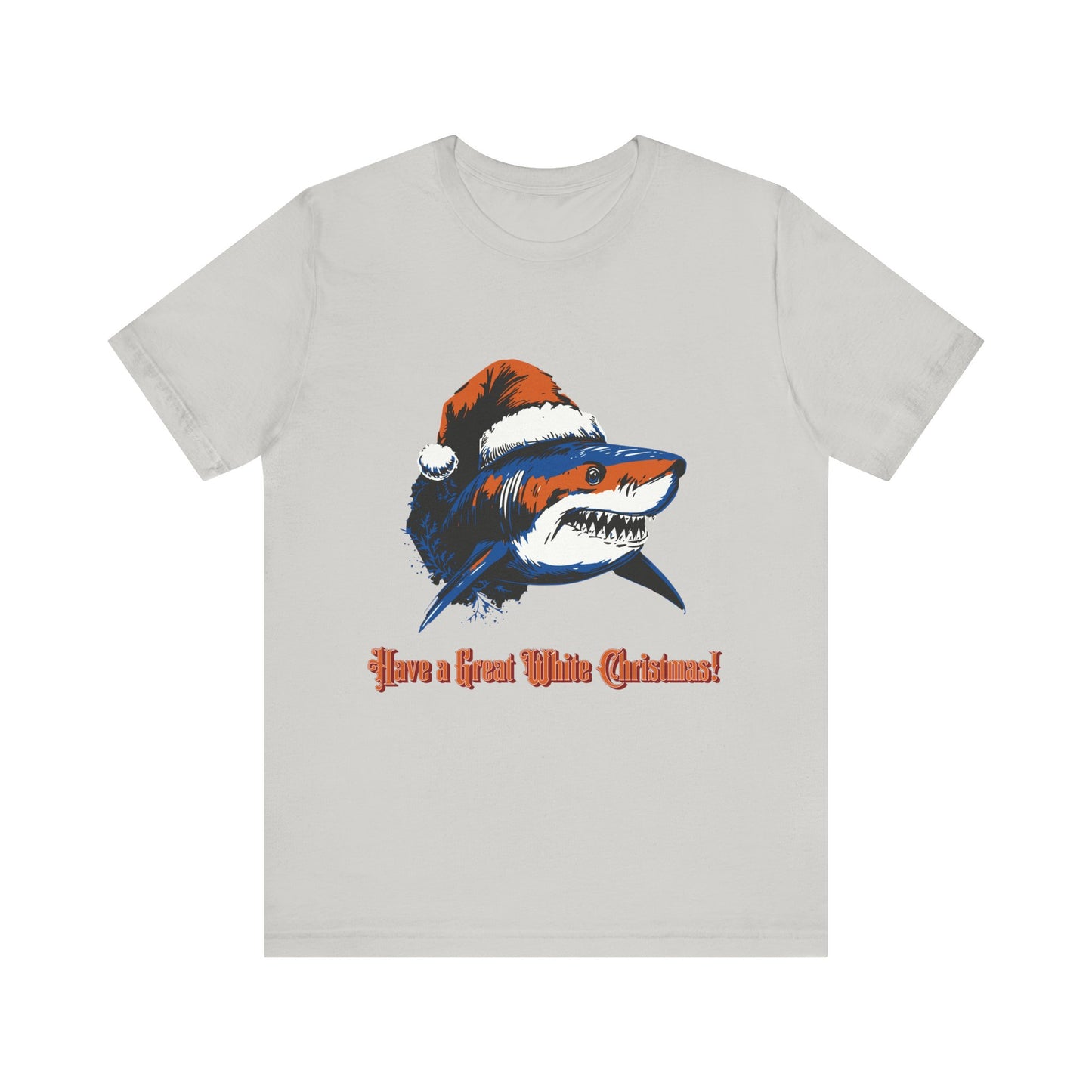 Christmas Shark Tee - Have a Great White Christmas Graphic Unisex Jersey Tee