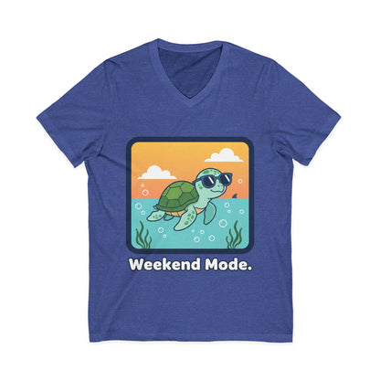 •V• Turtle V-Neck Tee - "Weekend Mode"
