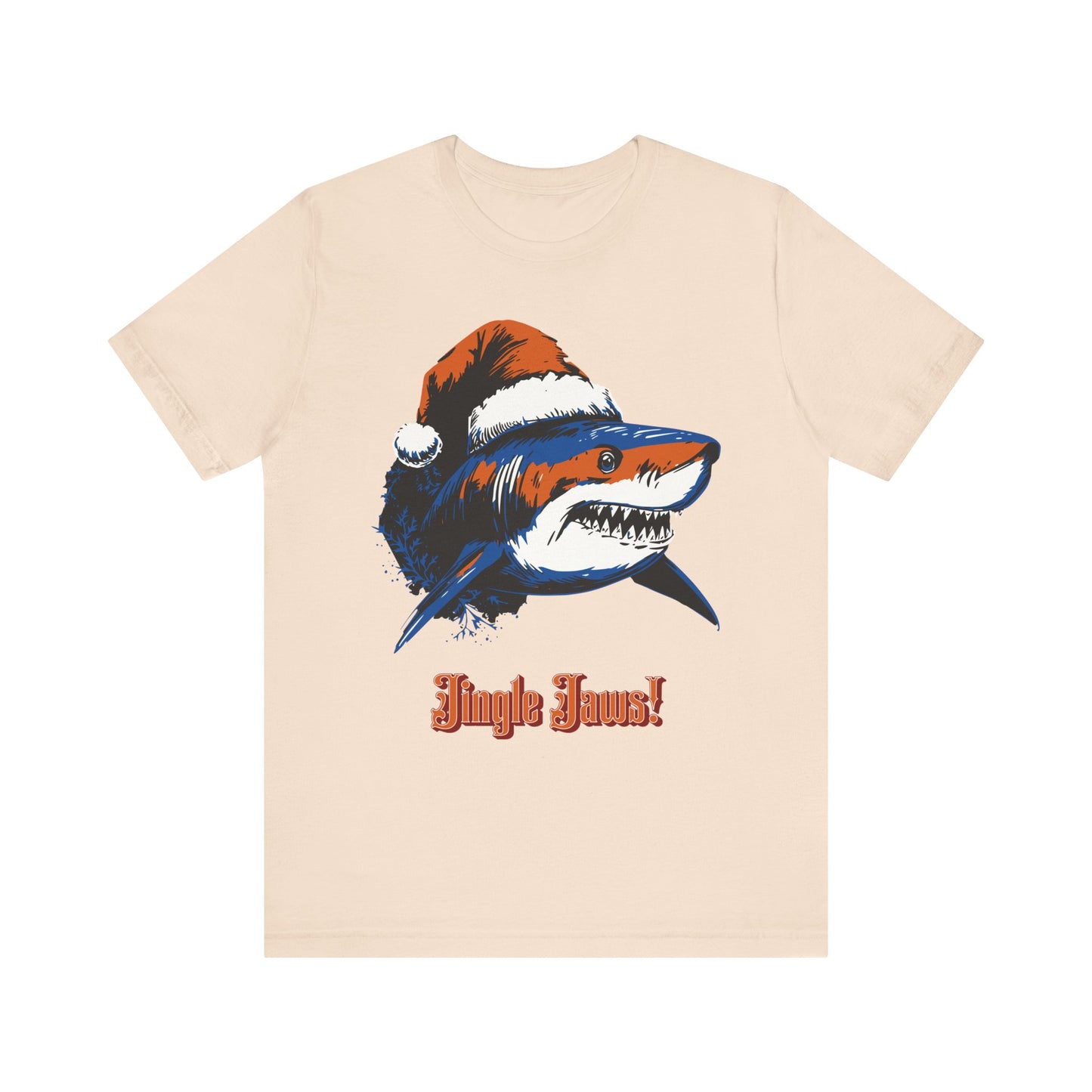 Christmas Shark Tee - Jingle Jaws Graphic Unisex Jersey Tee