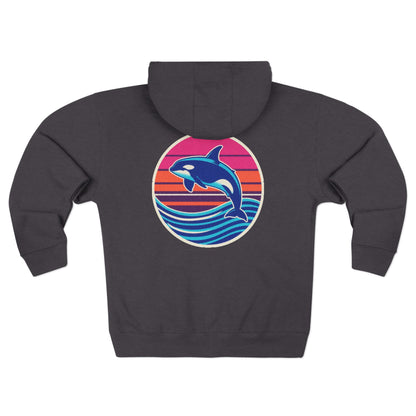 Orca Zip Hoodie — Retro Orca