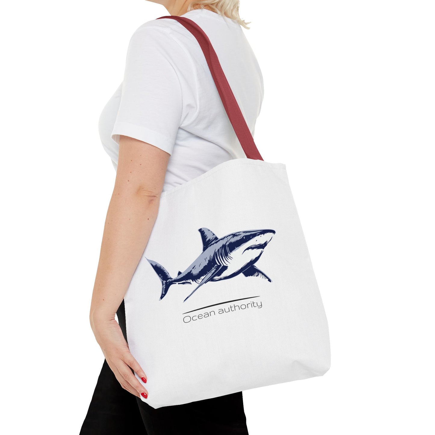 Shark Tote Bag — 'Ocean Authority' & 'Unleash Your Shark' Printed Tote