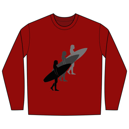Rash Guard – 3 Surfer Silhouettes (Front & Back)