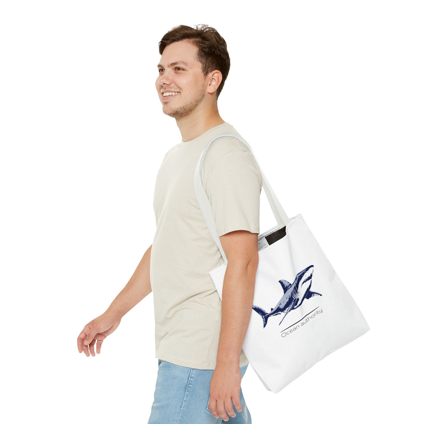 Shark Tote Bag — 'Ocean Authority' & 'Unleash Your Shark' Printed Tote