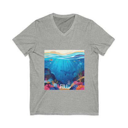 •V• Shark V-Neck Tee - Ocean Seasons 1 Fall