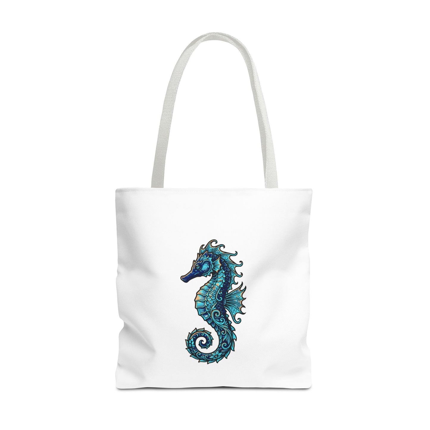 Seahorse Art Tote Bag — Nautical Ocean Tote