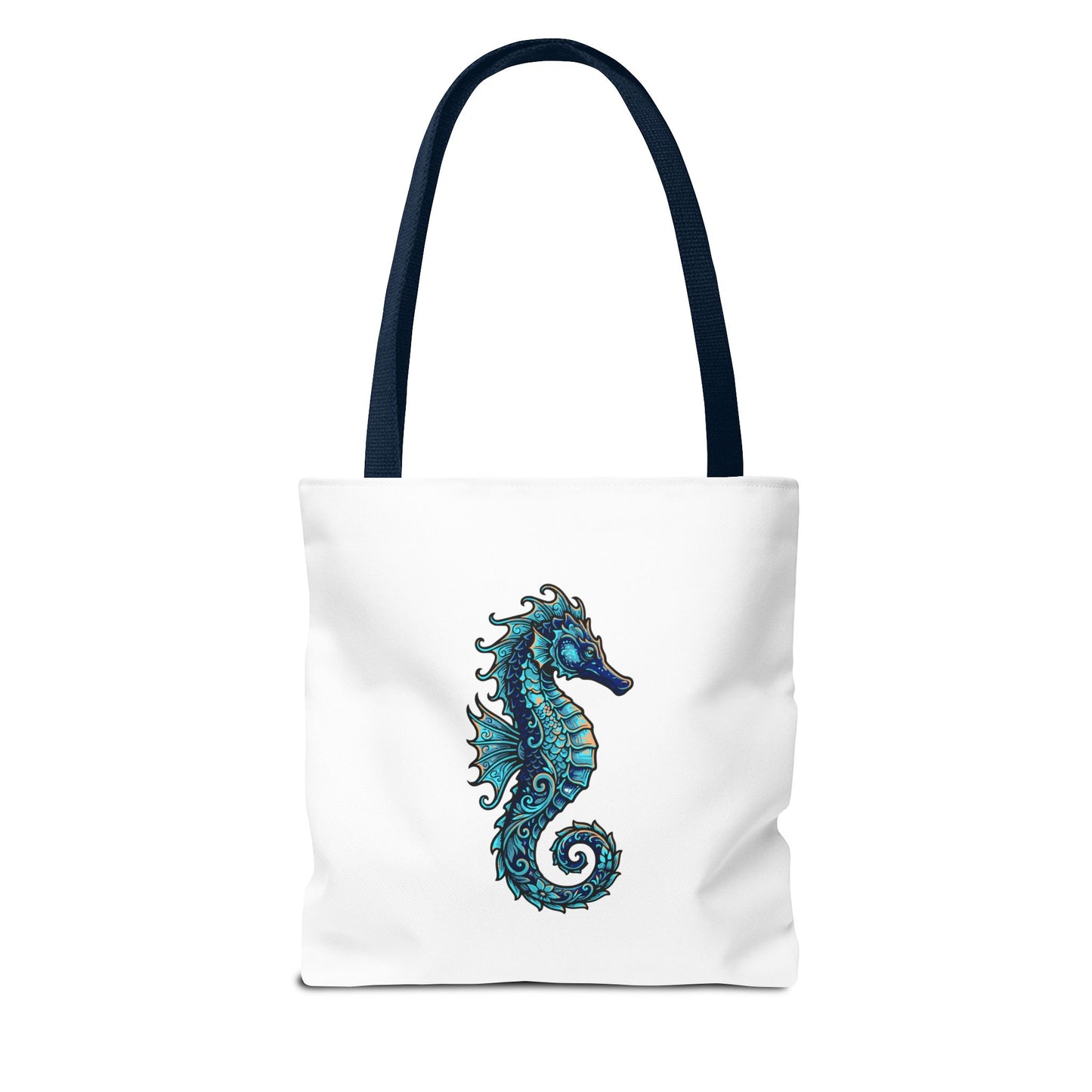 Seahorse Art Tote Bag — Nautical Ocean Tote