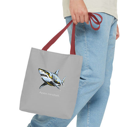 Shark Tote Bag - "Apex Mindset" Graphic Ocean Shopper