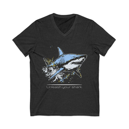 •V• Shark V-Neck Tee - Ultimate Unleash Your Shark