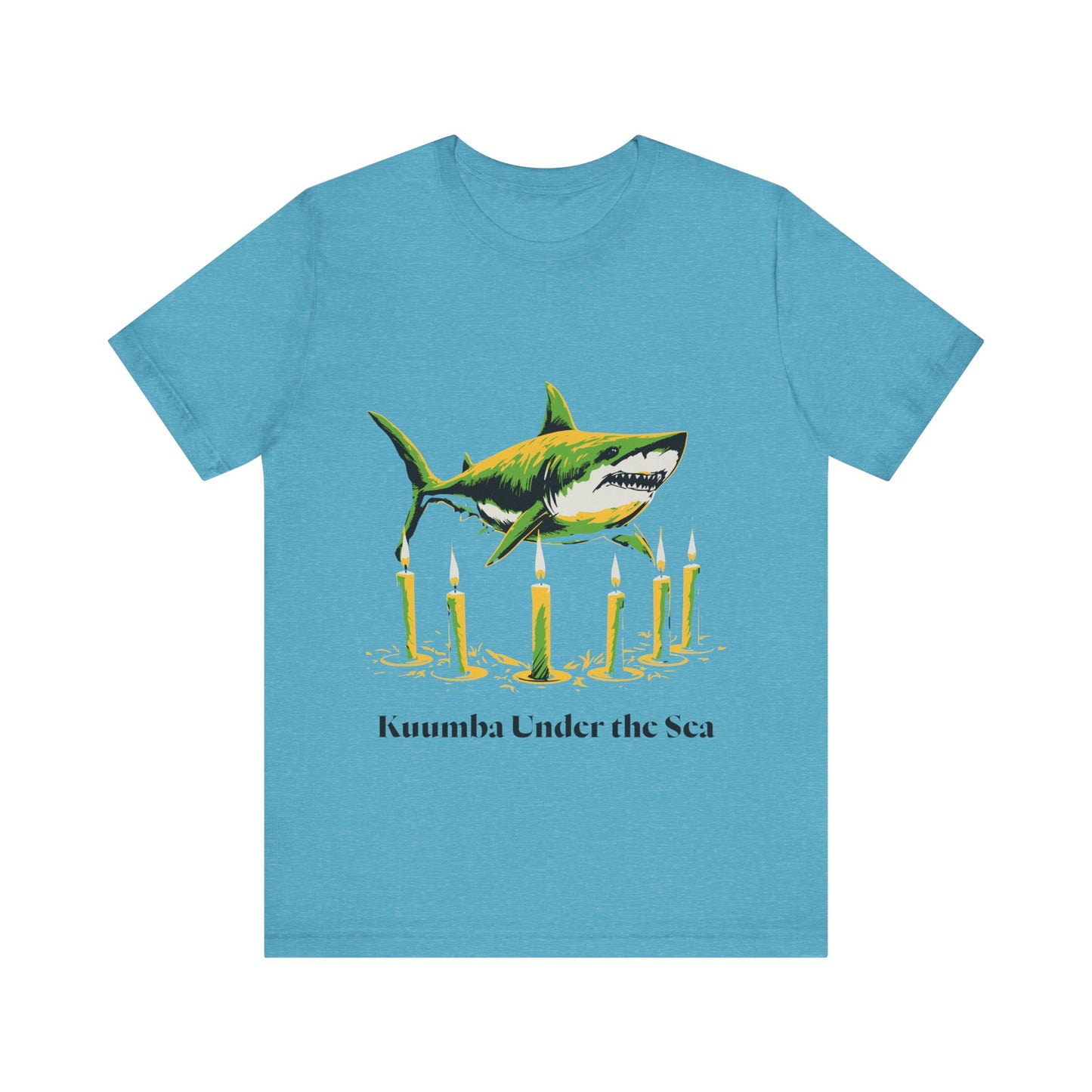 Kwanzaa Shark Tee - Kuumba Under the Sea Graphic Unisex Jersey Tee