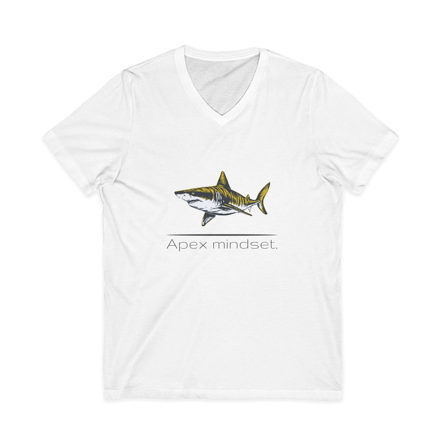 Tiger Shark "Apex mindset" V-Neck Graphic Unisex Jersey Tee