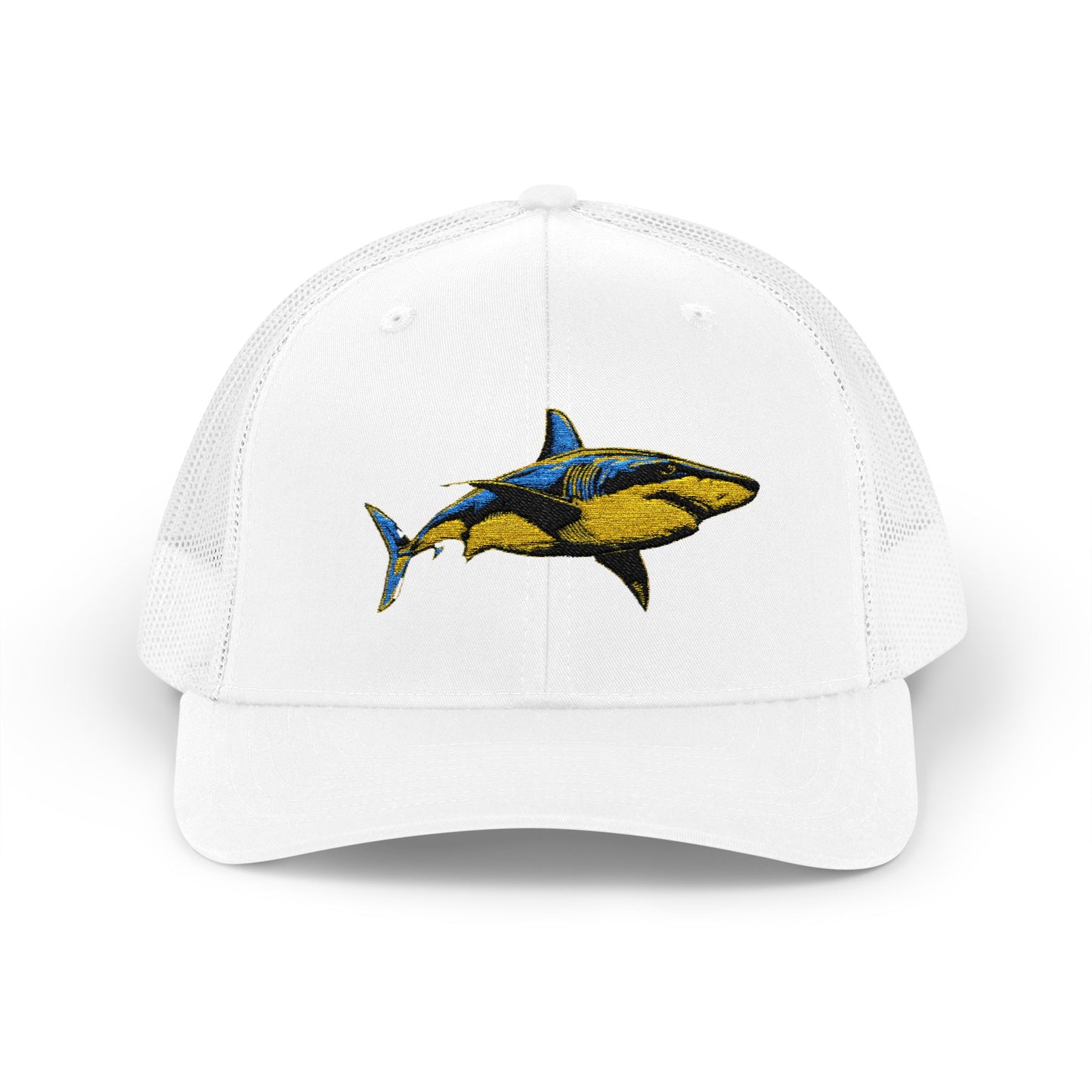 Great White Shark Embroidered Snapback Cap