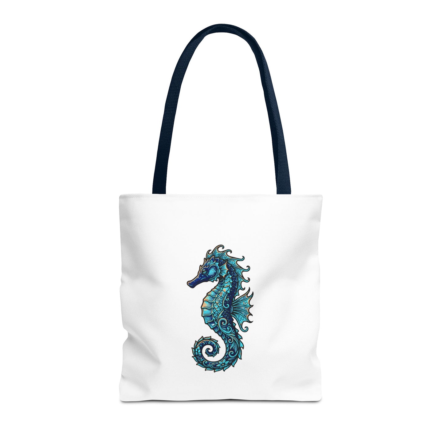Seahorse Art Tote Bag — Nautical Ocean Tote