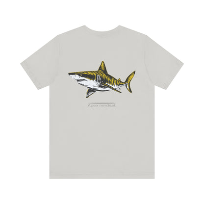 Shark Tee - Tiger Shark "Apex Mindset" Graphic Unisex Jersey Tee (graphic on back)
