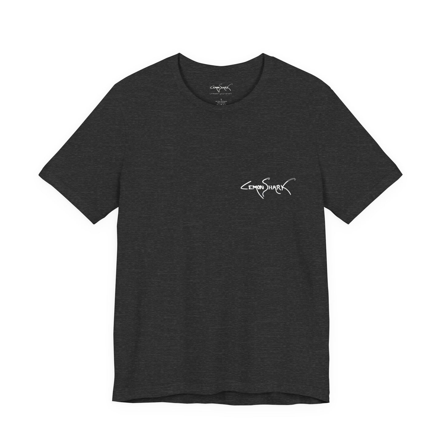 Dolphin Woodblock Tee - Wave (Back Image, Front Logo)
