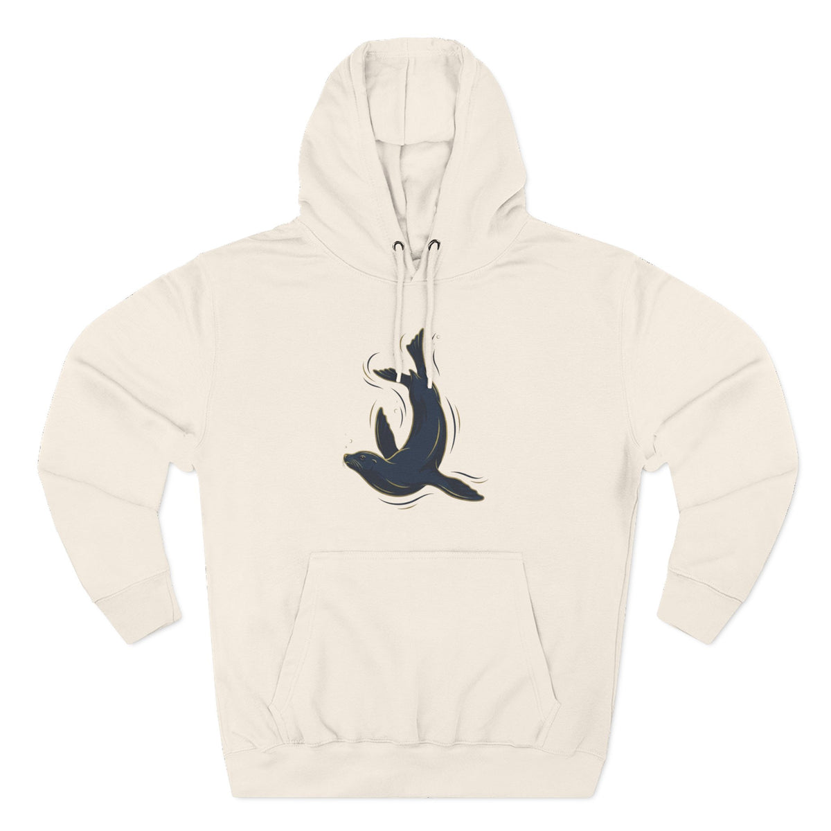 Sea Lion & Marlin Pullover Hoodie - SK Variation (Front & Back Image)