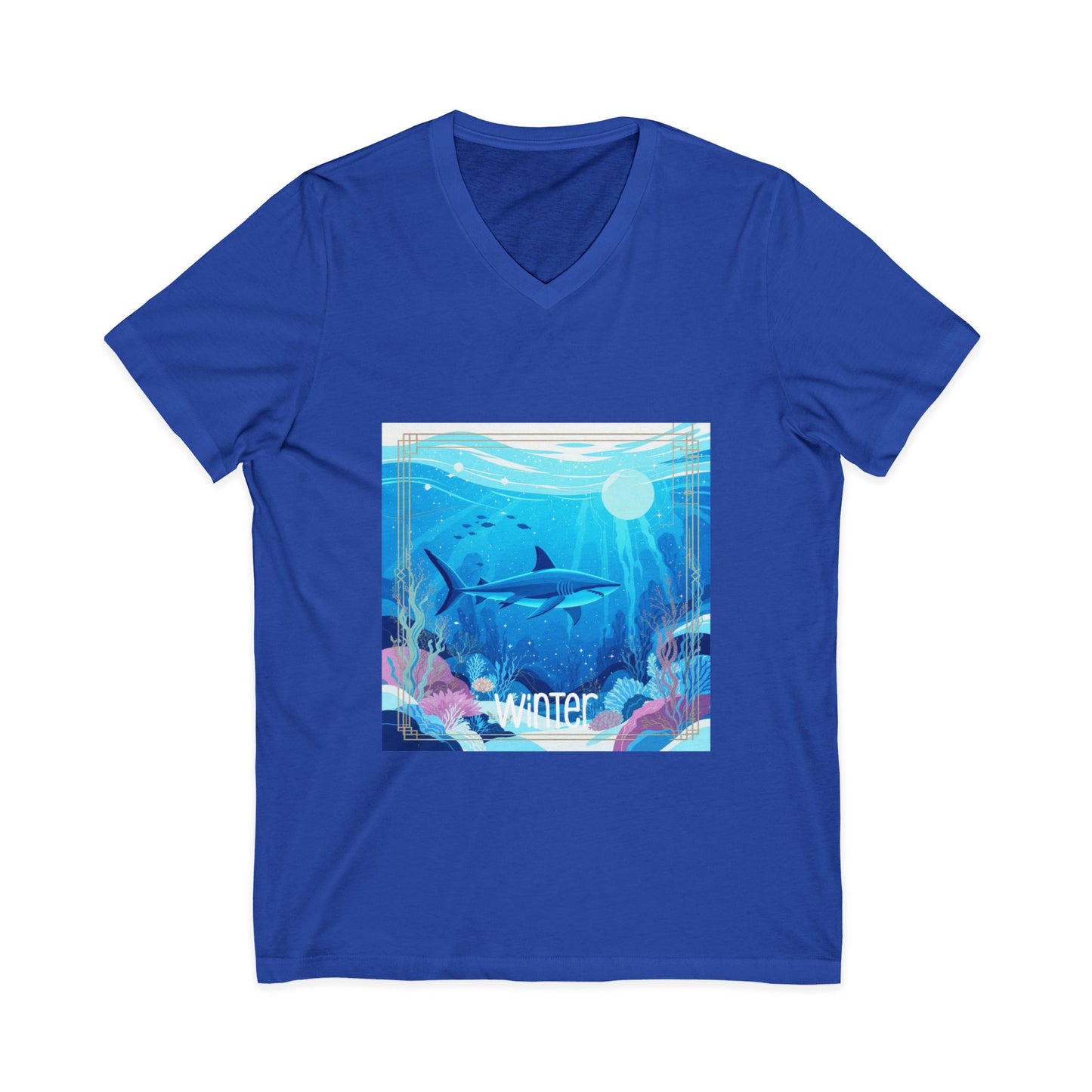 •V• Shark V-Neck Tee - Ocean Seasons 1 Winter