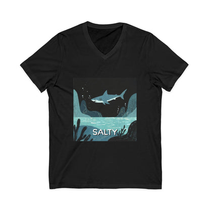 •V• Shark V-Neck Tee - Salty