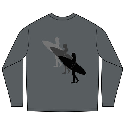 Rash Guard – 3 Surfer Silhouettes (Front & Back)