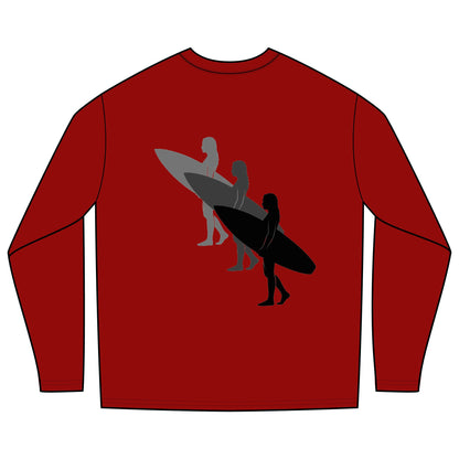 Rash Guard – 3 Surfer Silhouettes (Front & Back)