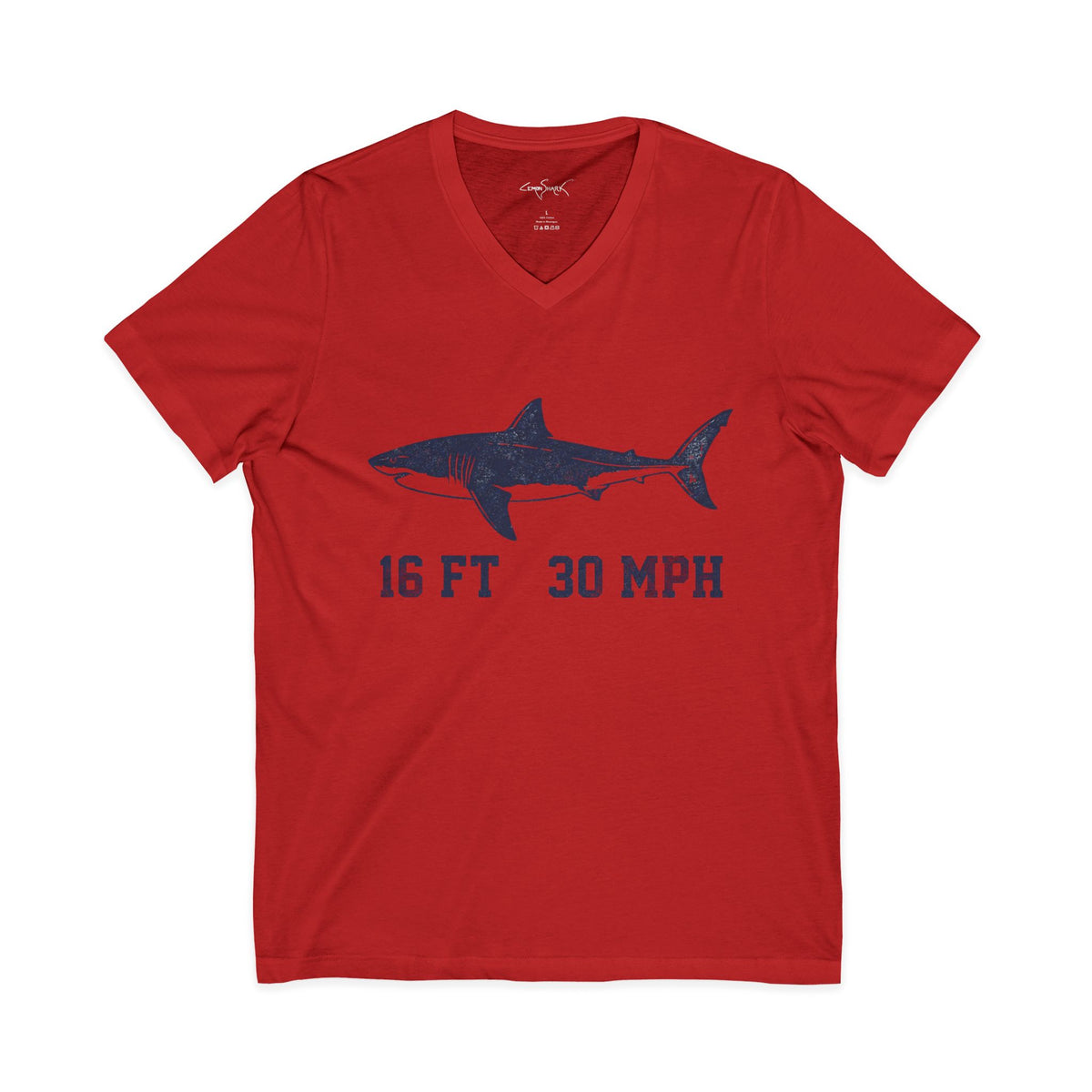 Shark V-Neck Tee - Stats