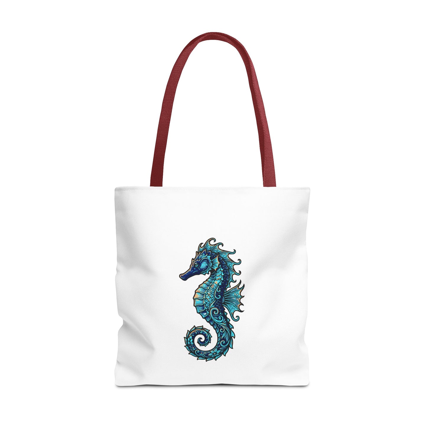 Seahorse Art Tote Bag — Nautical Ocean Tote