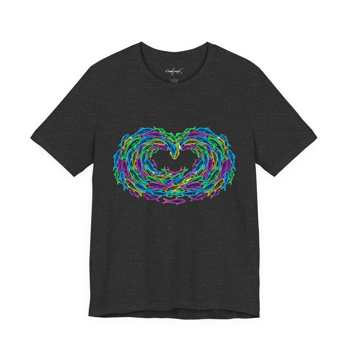Neon Fish Tee - Heart Waves