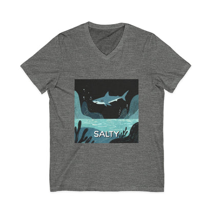 •V• Shark V-Neck Tee - Salty